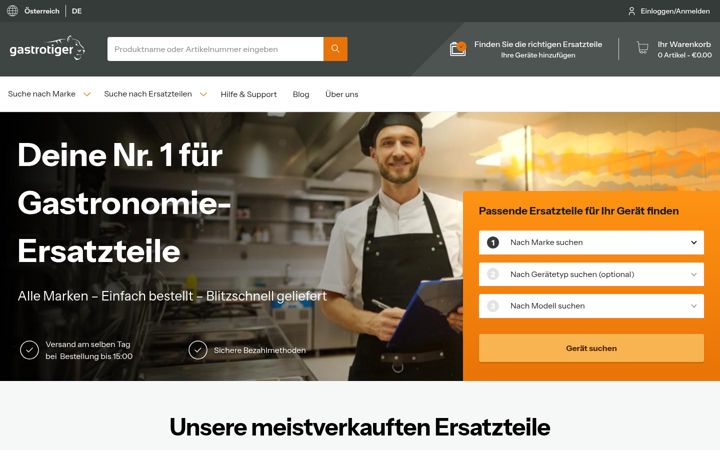 Screenshot of gastrotiger.at