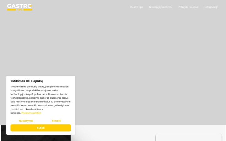 Screenshot of gastrotips.lt