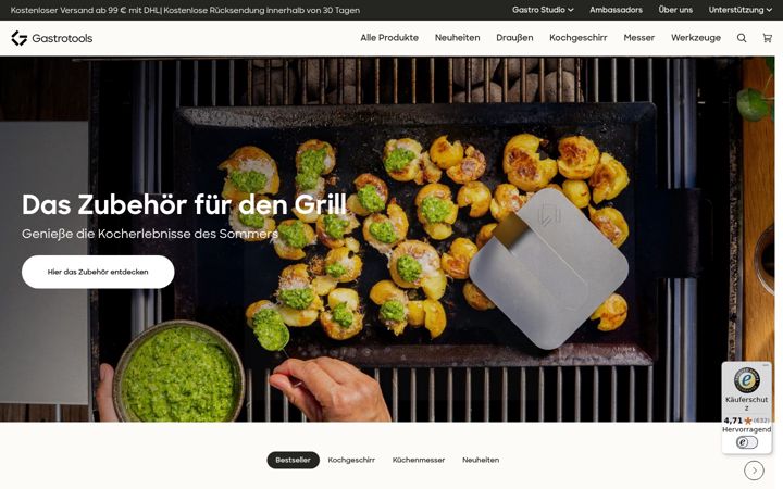 Screenshot of gastrotools.de