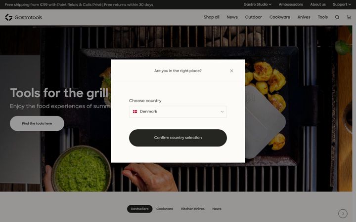 Screenshot of gastrotools.fr