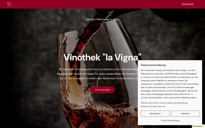 Screenshot of gastrovinothek.de