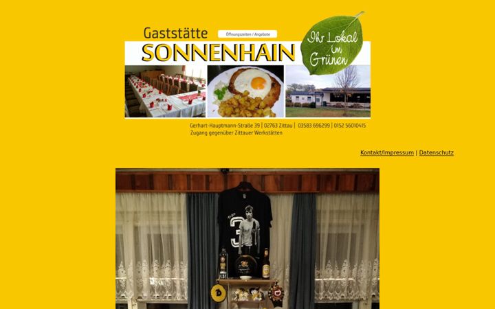 Screenshot stránky gaststaette-sonnenhain-zittau.de
