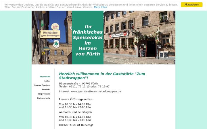 Screenshot stránky gaststaette-zum-stadtwappen.de