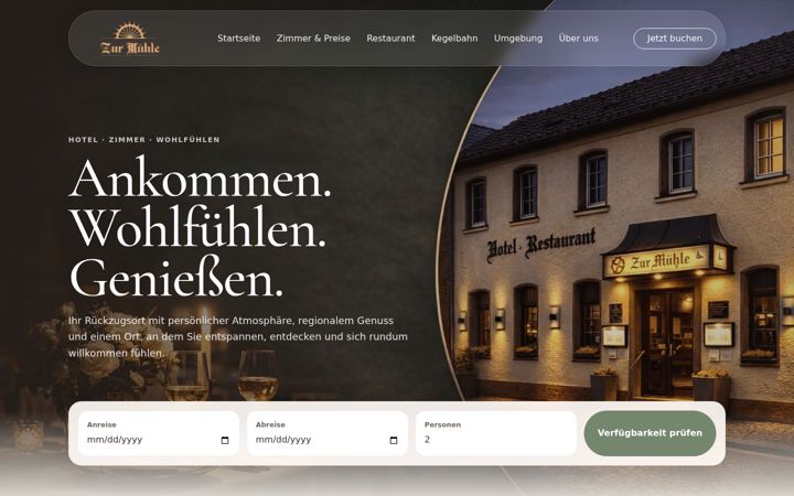 Screenshot of gaststaette-zur-muehle.de