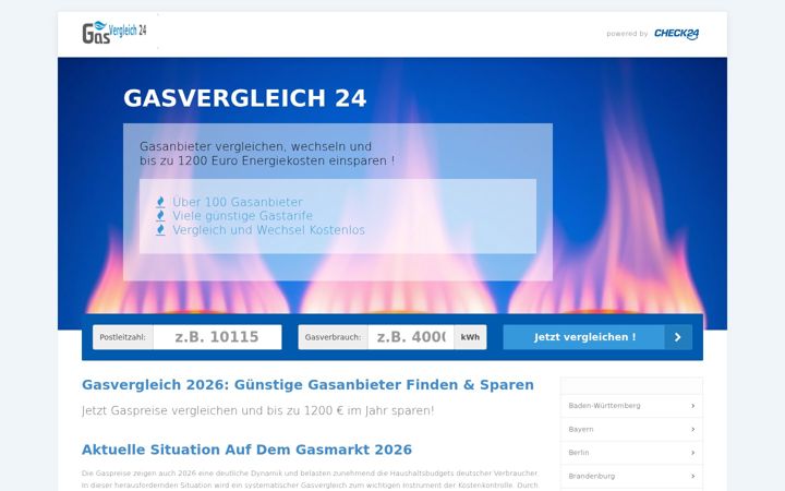 Screenshot of gasvergleich-24.de
