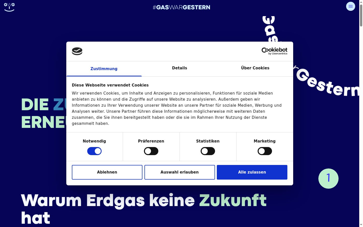Screenshot tal-banner tal-kunsens muri qabel kwalunkwe interazzjoni