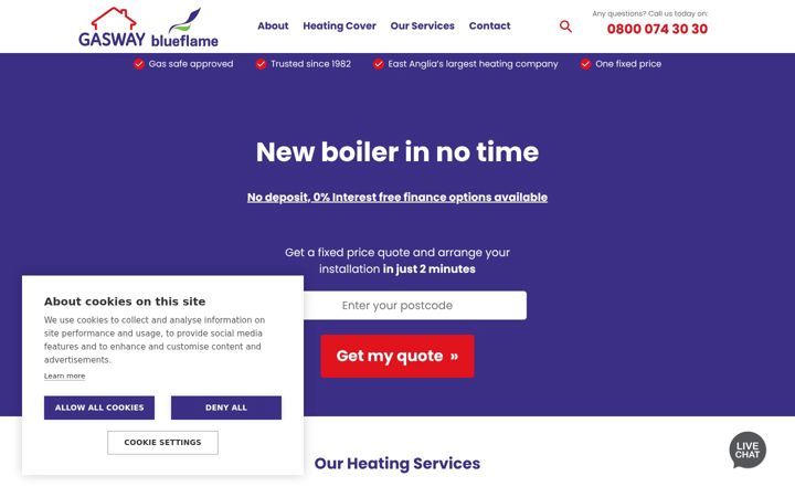 Screenshot of gasway.co.uk