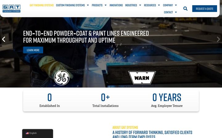 Screenshot of gat-systems.com