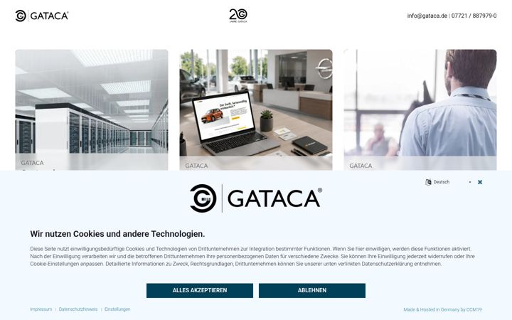 Screenshot of gataca.de