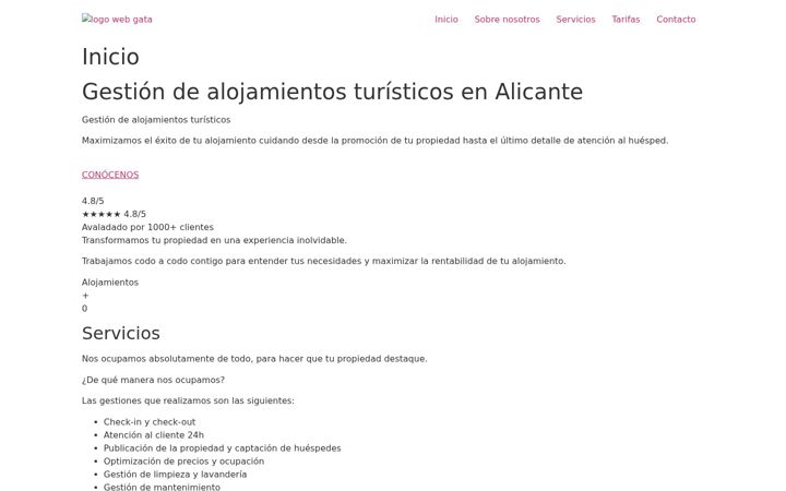 Screenshot of gatagestionturistica.es