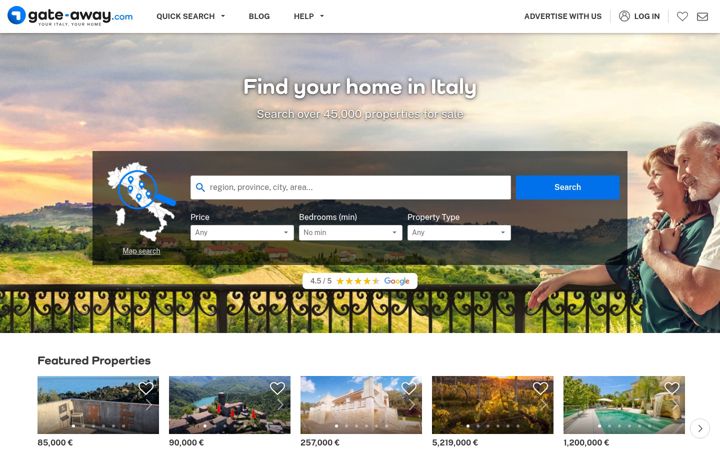 Screenshot of gate-away.com