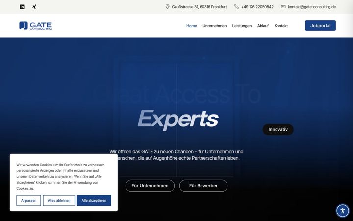 Screenshot of gate-consulting.de