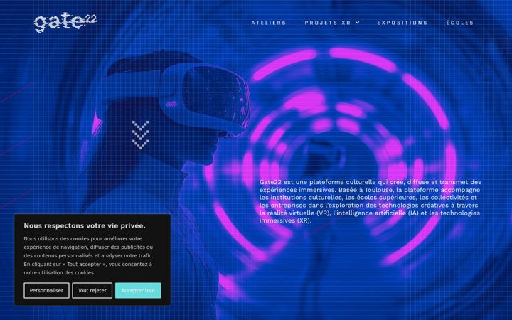 Screenshot of gate22.net
