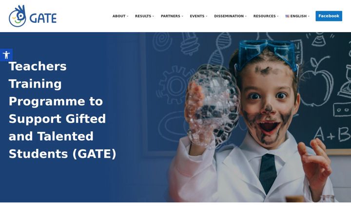 Screenshot of gate2gifted.eu