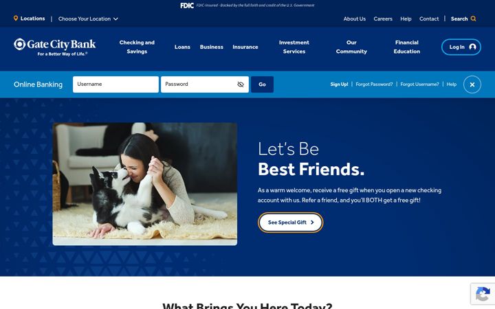Screenshot of gatecity.bank