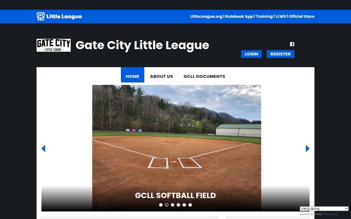Screenshot of gatecitylittleleague.org