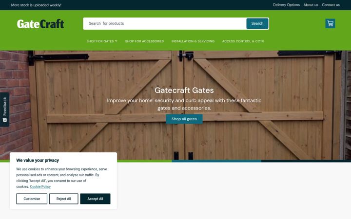 Screenshot of gatecraft.co.uk
