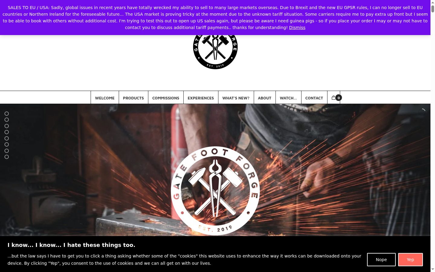 Screenshot del banner di consenso mostrato prima di qualsiasi interazione