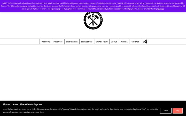 Screenshot of gatefootforge.co.uk