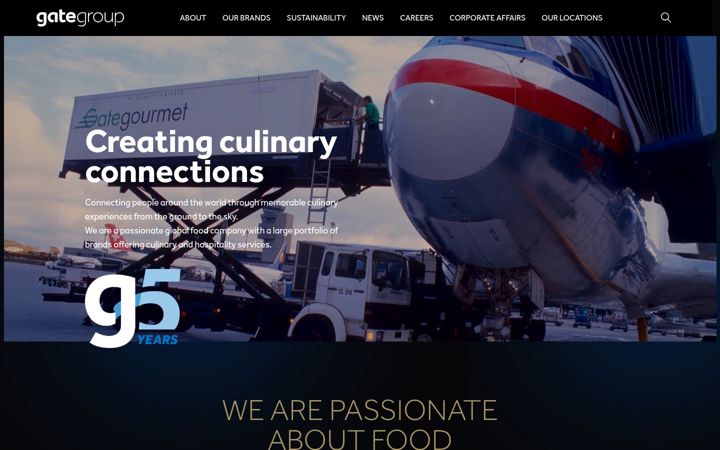 Screenshot of gategroup.com