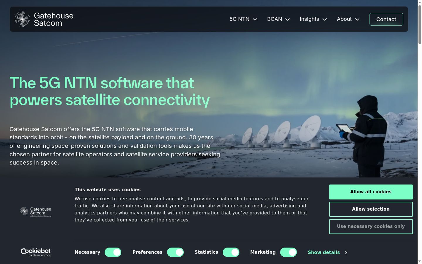 Screenshot del banner di consenso mostrato prima di qualsiasi interazione