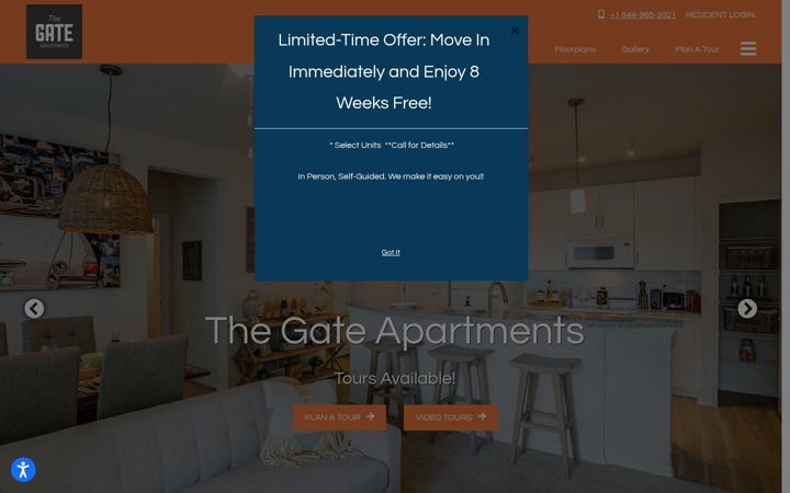 Screenshot of gateliving.com