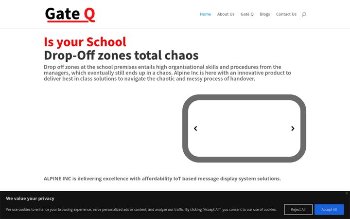 Screenshot of gateq.in