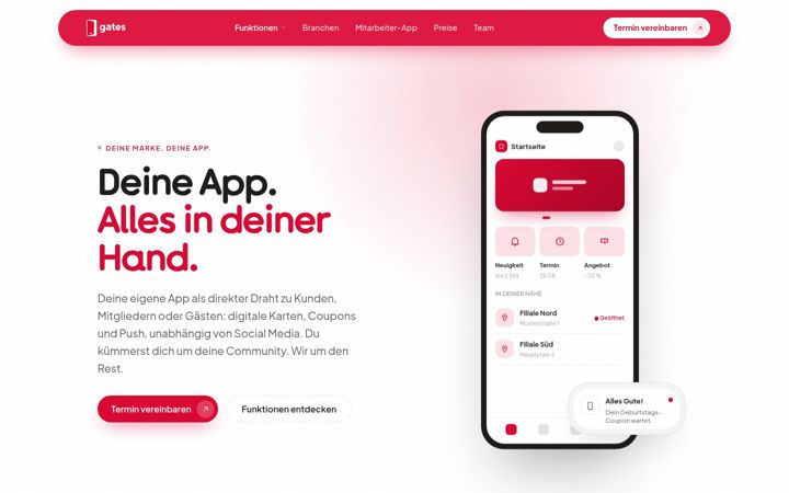 Screenshot of gates-app.de
