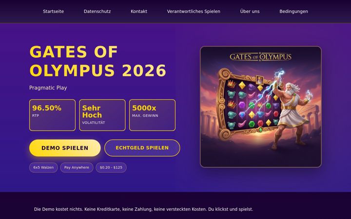 Screenshot of gates-olympus.de