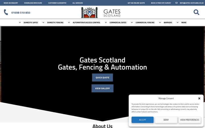 Screenshot of gates-scotland.co.uk