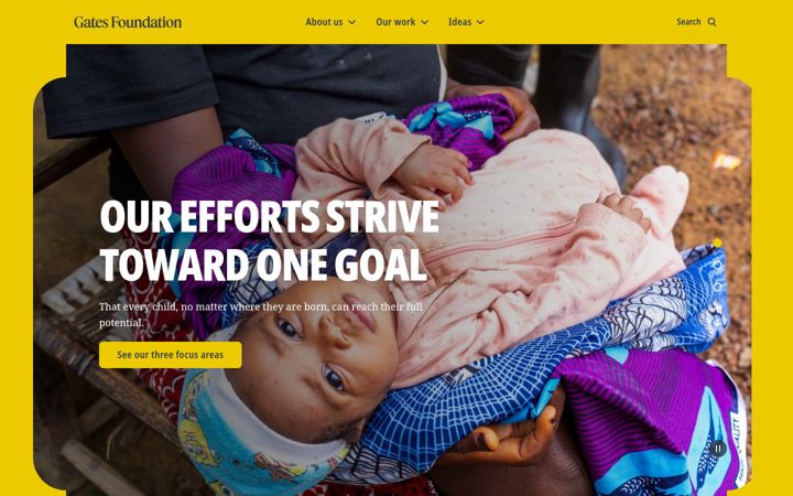 Zrzut ekranu gatesfoundation.org