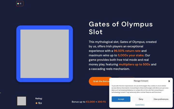 Screenshot of gatesofolympusireland.com