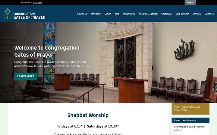 Screenshot of gatesofprayer.org