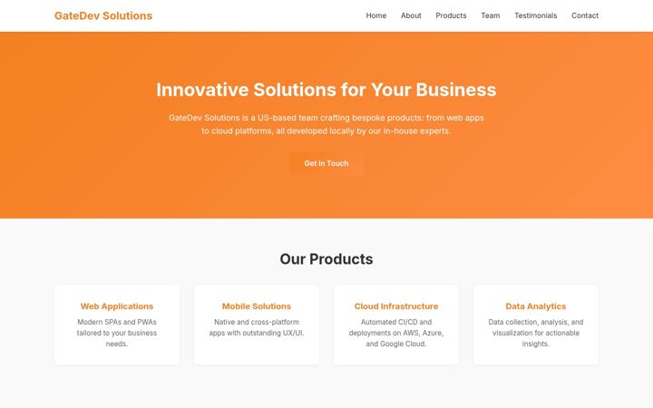 Screenshot of gatesolutions.dev