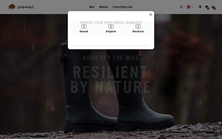 Skärmbild av gateway1-footgear.com