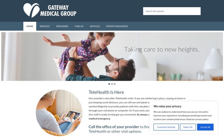 Screenshot of gatewaymedicalgroup.net