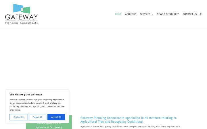Screenshot of gatewayplanning.co.uk