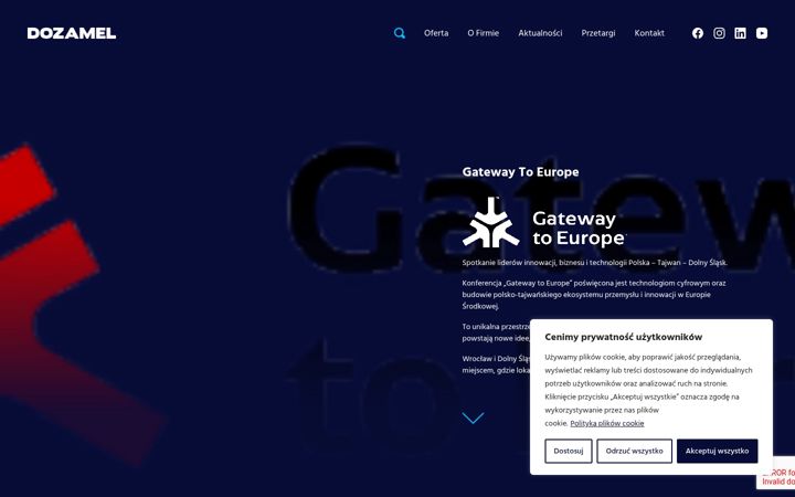 Screenshot of gatewaytoeurope.pl