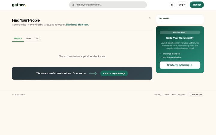 Screenshot of gather.forum