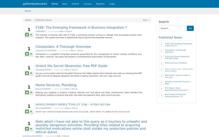 Screenshot of gatherbookmarks.com