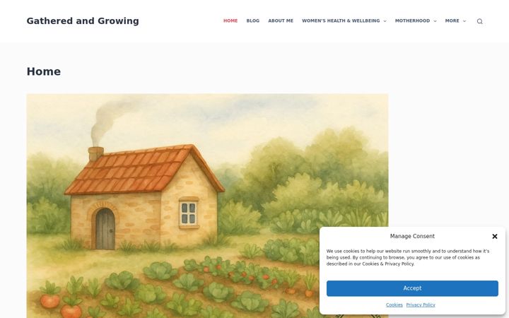 Screenshot of gatheredandgrowing.com.au
