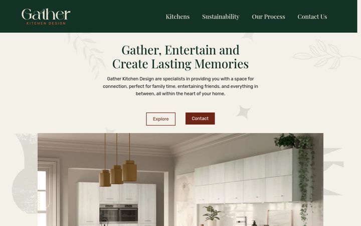 Screenshot of gatherkitchendesign.co.uk