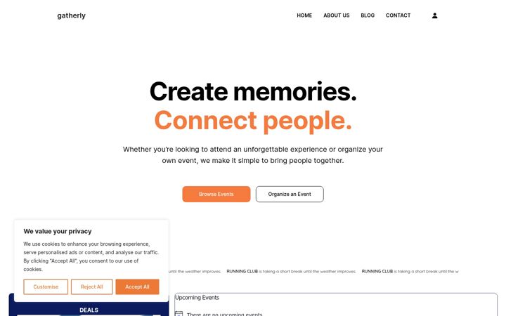 Screenshot of gatherly.dk