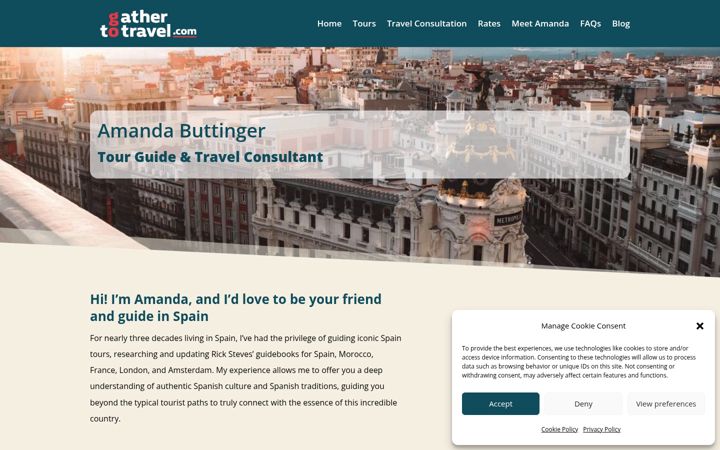Screenshot of gathertotravel.com