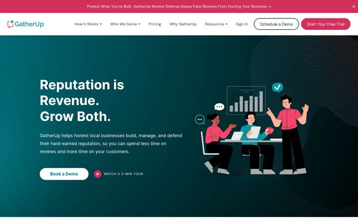 Screenshot of gatherup.com