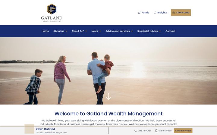 Screenshot of gatlandwealthmanagement.co.uk