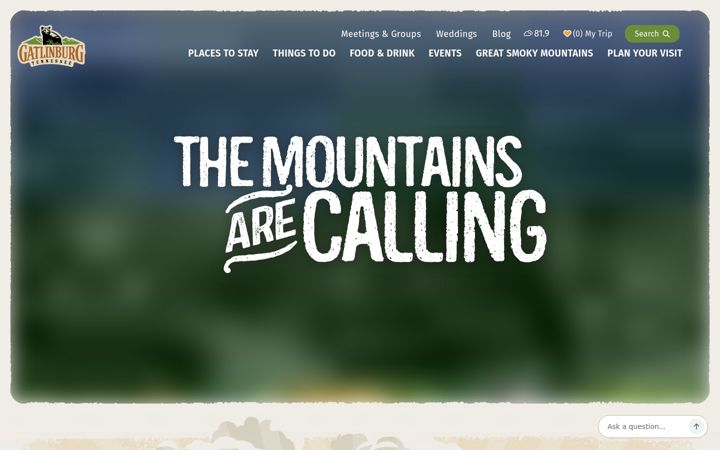 Screenshot of gatlinburg.com