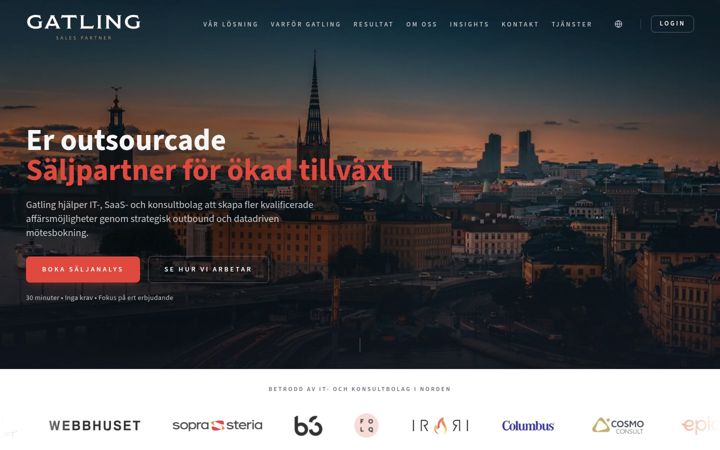 Screenshot of gatling.se