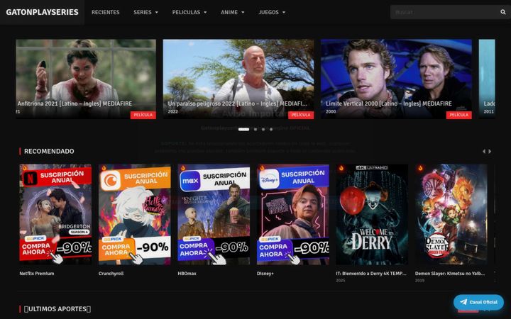 Screenshot of gatonplayseries.com