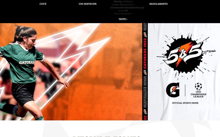 Screenshot of gatorade5v5.it